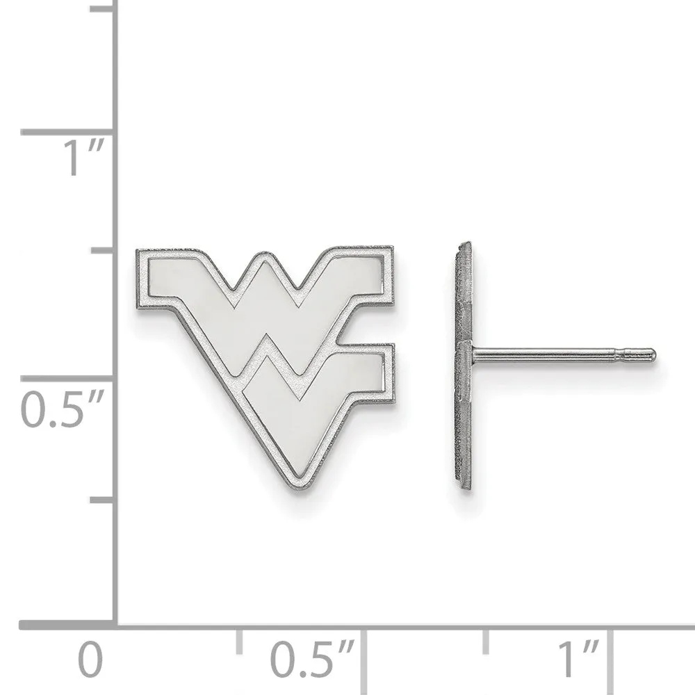 10k White Gold West Virginia University Small Post Earrings