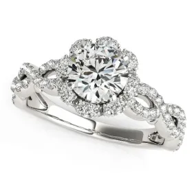 14k White Gold Flower Motif Split Shank Diamond Engagement Ring (1 5/8 cttw)-rxd6097y28bt