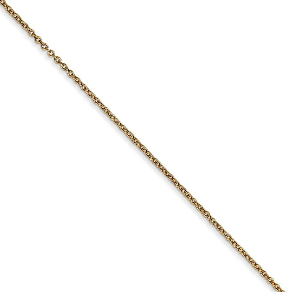 14k Yellow Gold 12mm Textured and Cutout Starfish Necklace