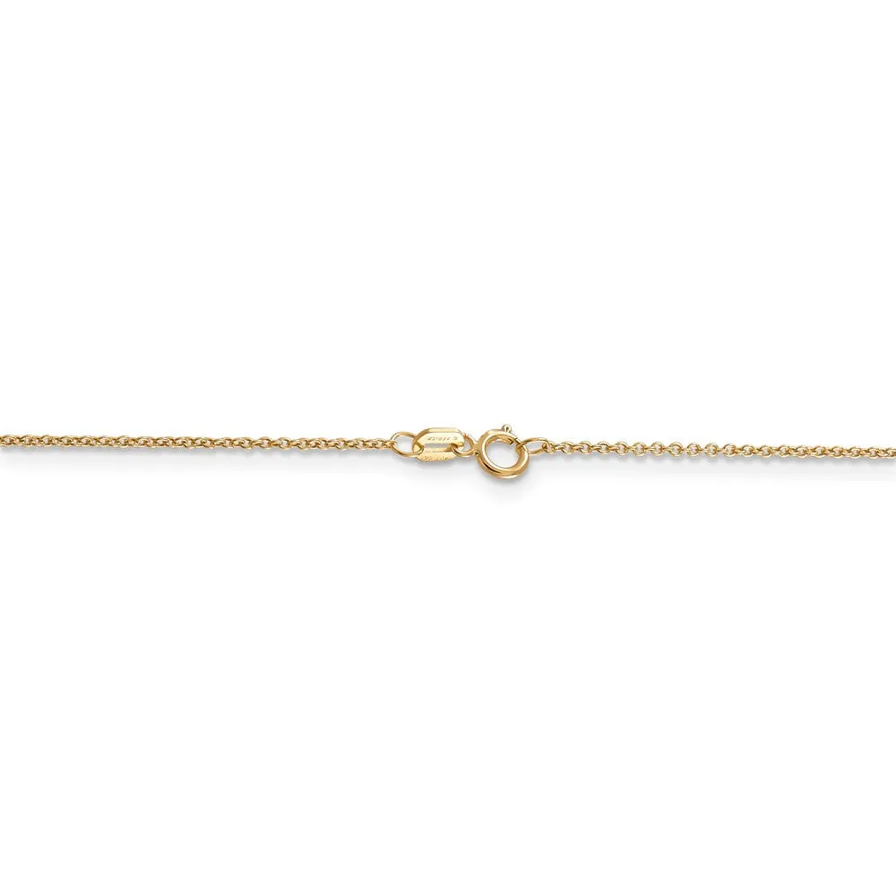 14k Yellow Gold 12mm Textured and Cutout Starfish Necklace