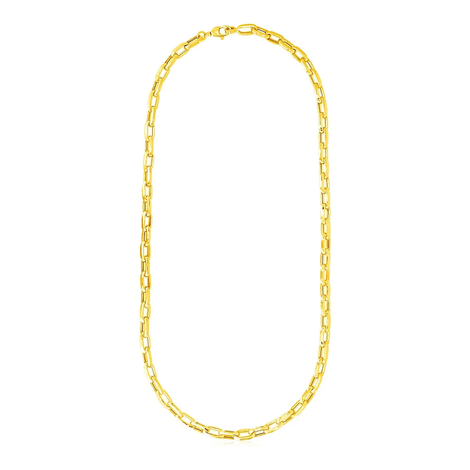 14k Yellow Gold Mens Paperclip Chain Necklace-rx63729-24