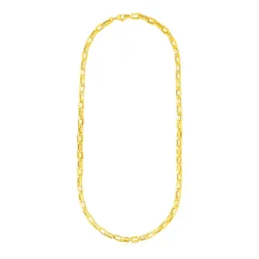 14k Yellow Gold Mens Paperclip Chain Necklace-rx63729-24