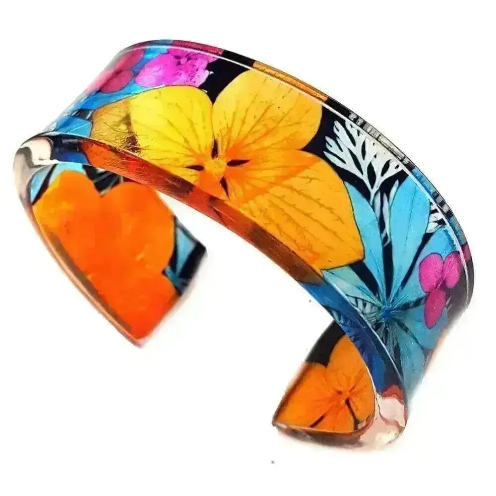 1970's Floral Design | Cuff Bracelet