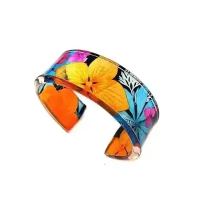 1970's Floral Design | Cuff Bracelet