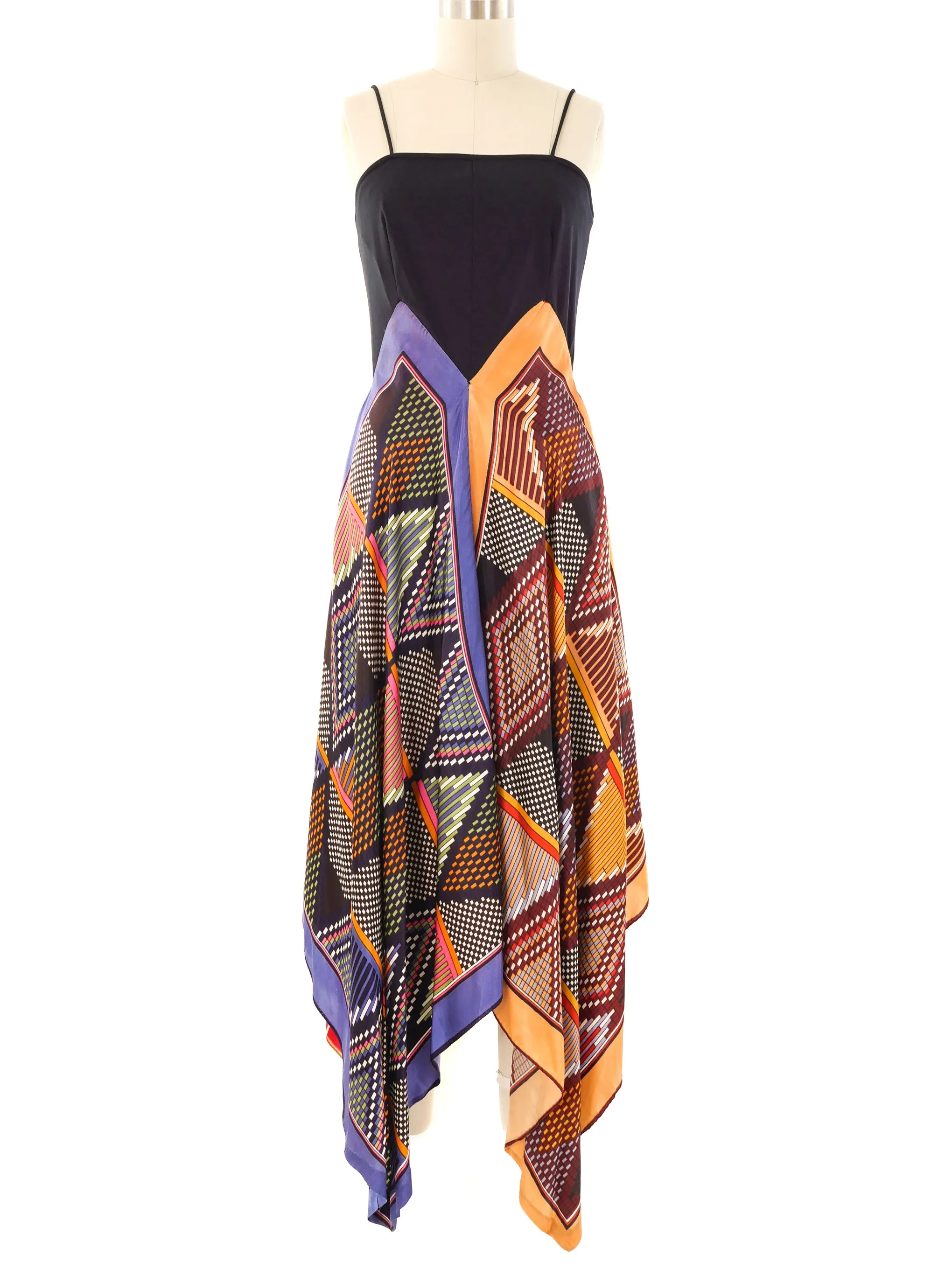 1970's Scarf Maxi Dress