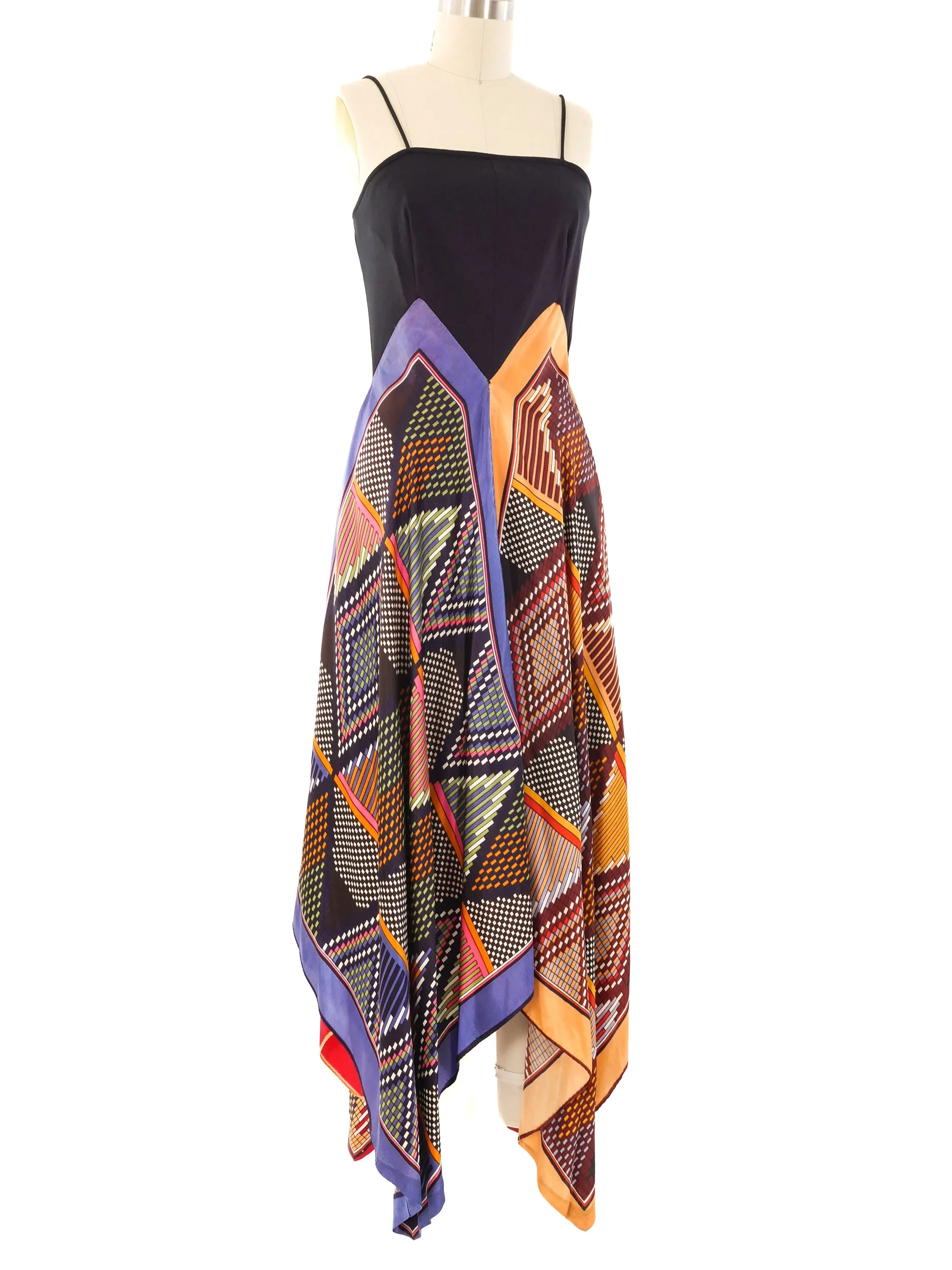 1970's Scarf Maxi Dress