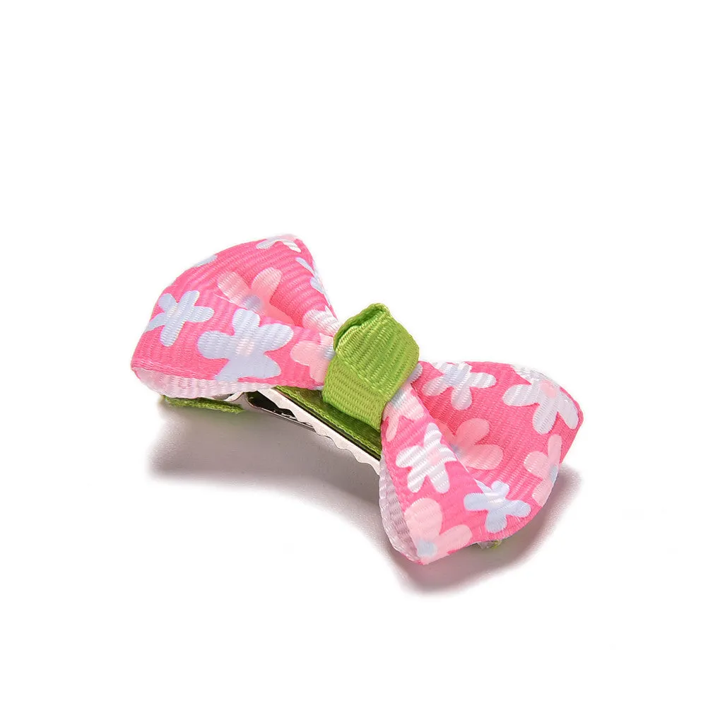 20Pcs Polka Dot Bowknot Hair Clip Barrettes LovelyBaby Girl Hair Clips Hair SM6