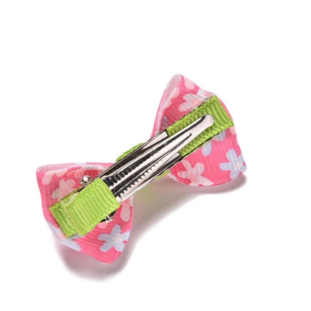 20Pcs Polka Dot Bowknot Hair Clip Barrettes LovelyBaby Girl Hair Clips Hair SM6