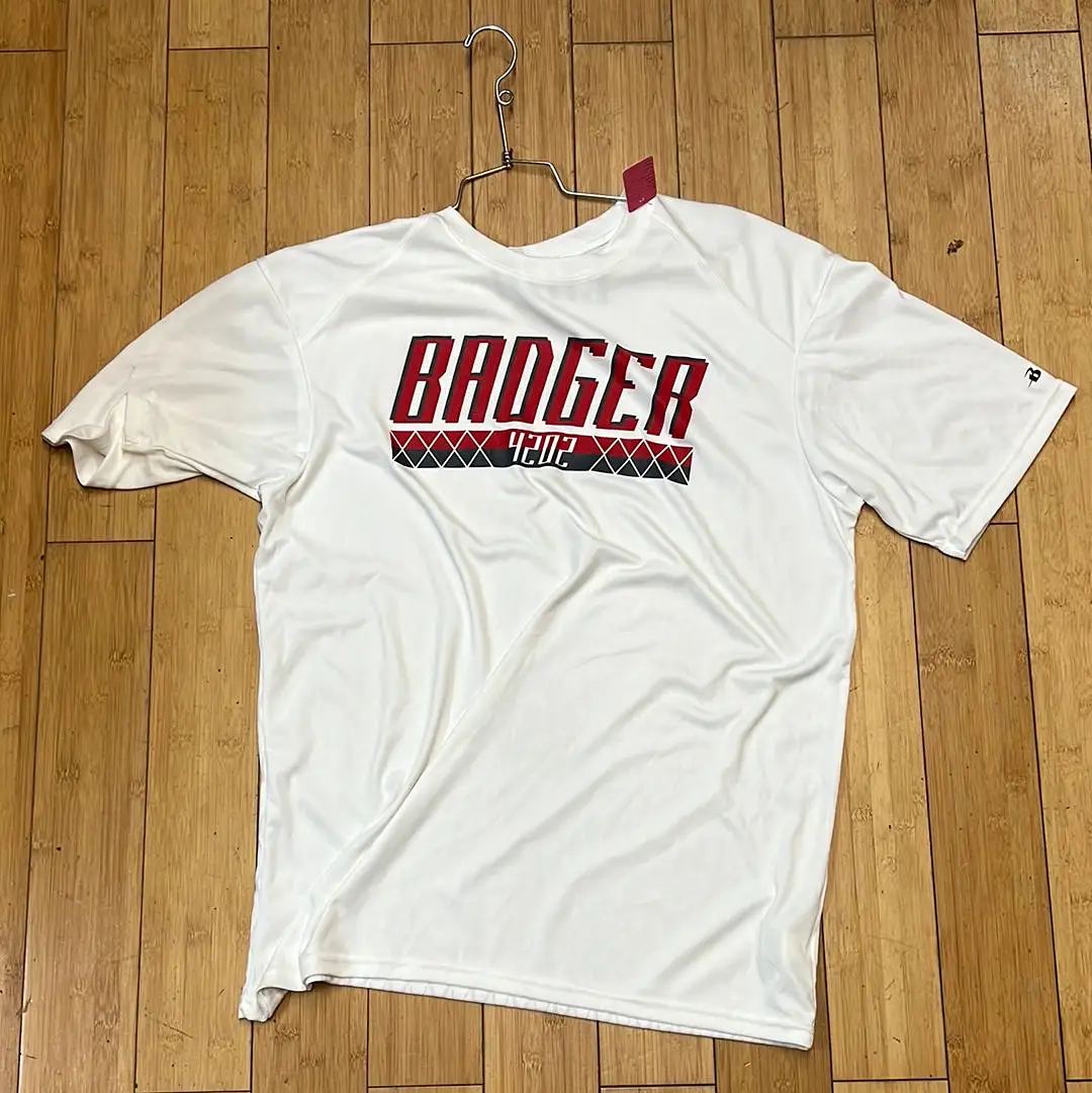 4 men’s  badger sport S/S performance t-shirts - large