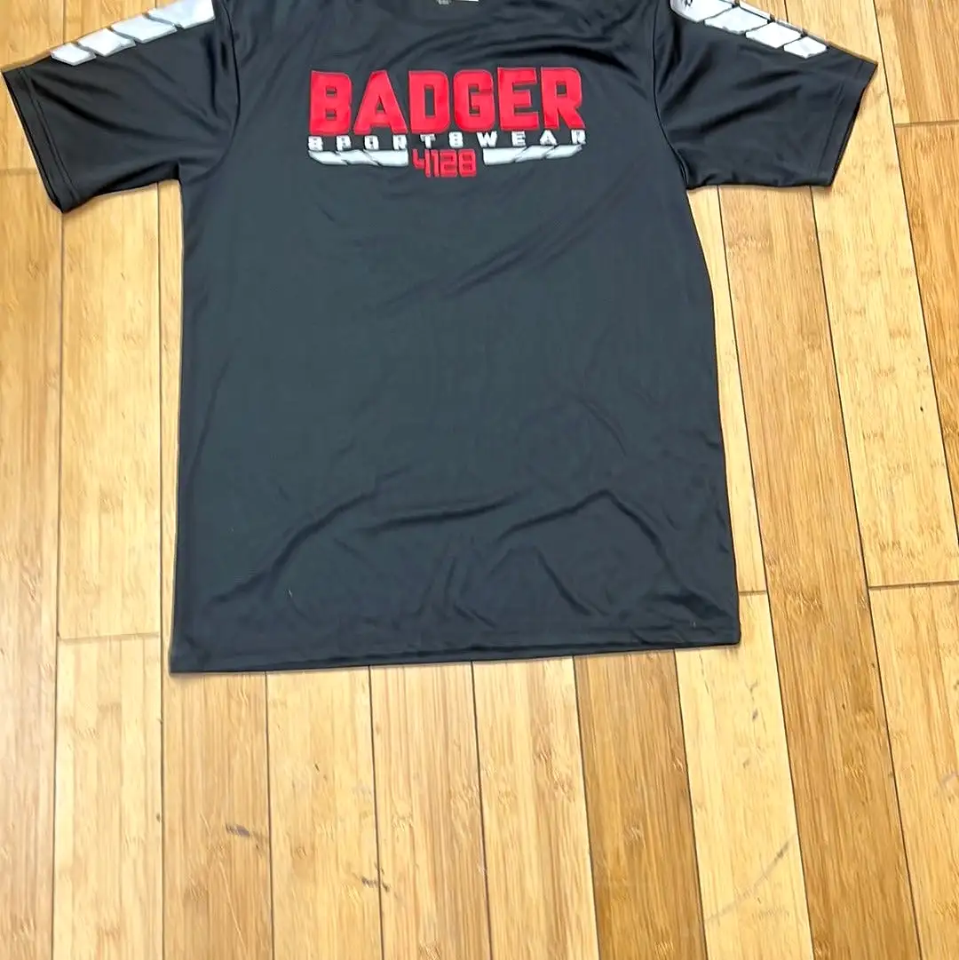 4 men’s  badger sport S/S performance t-shirts - large