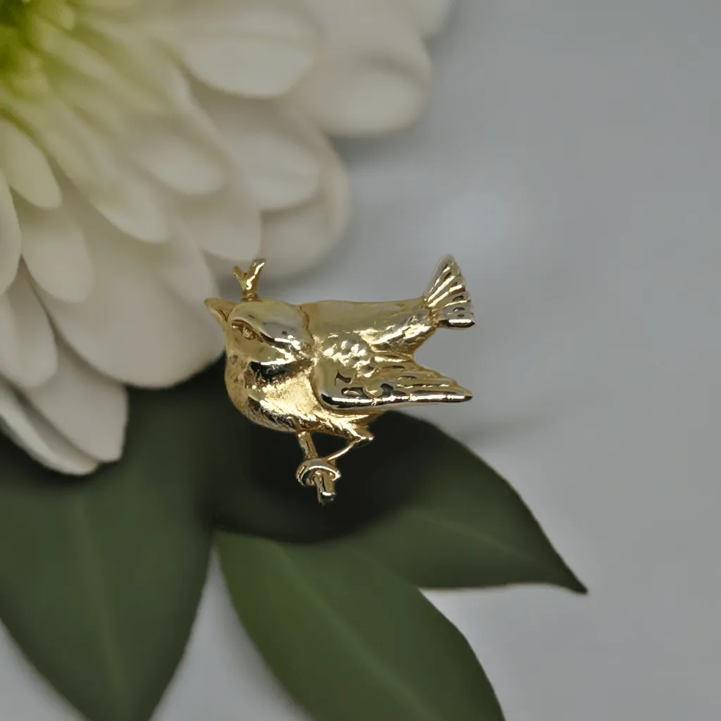 Adorable Vintage Bird on a Branch Brooch