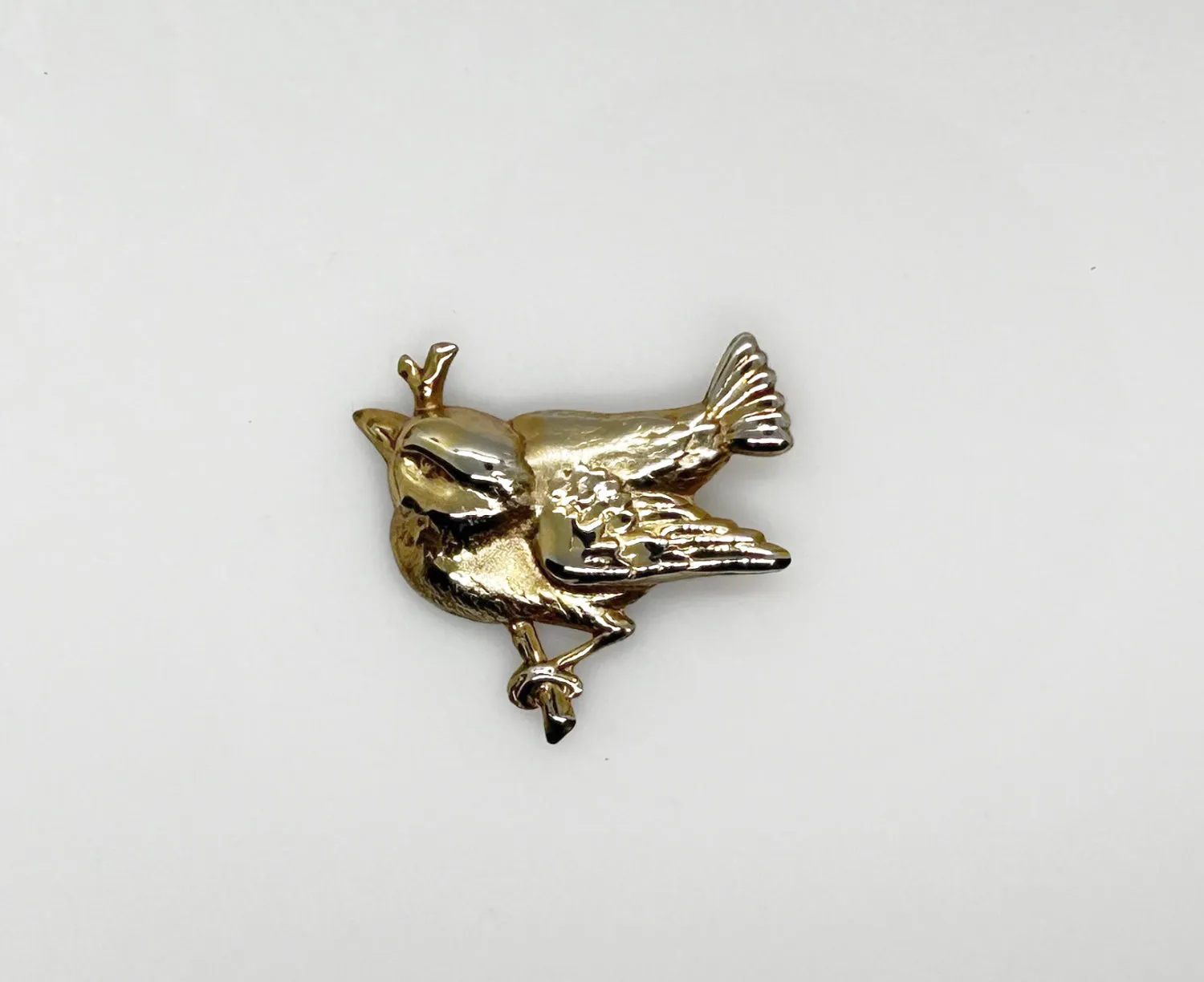 Adorable Vintage Bird on a Branch Brooch