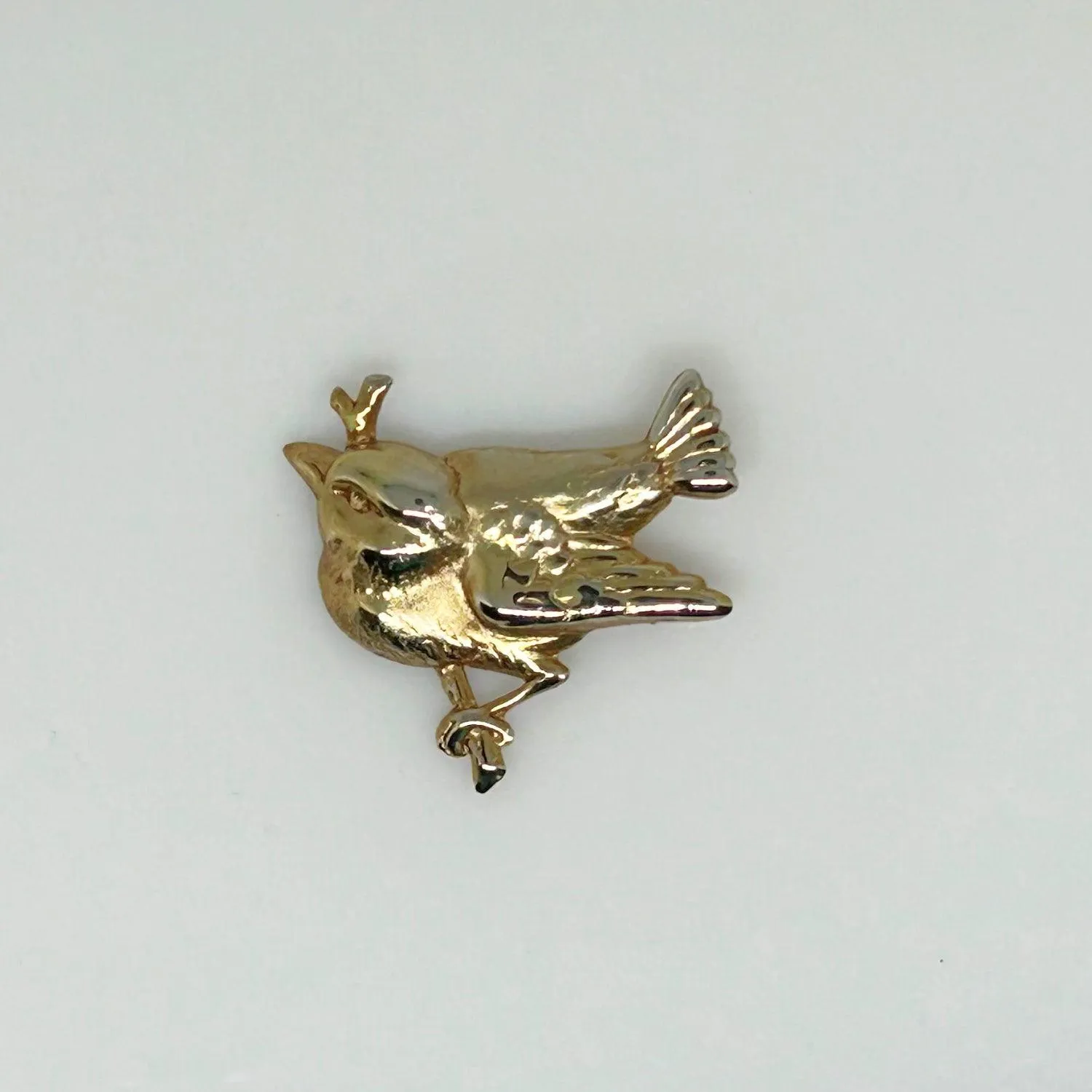 Adorable Vintage Bird on a Branch Brooch