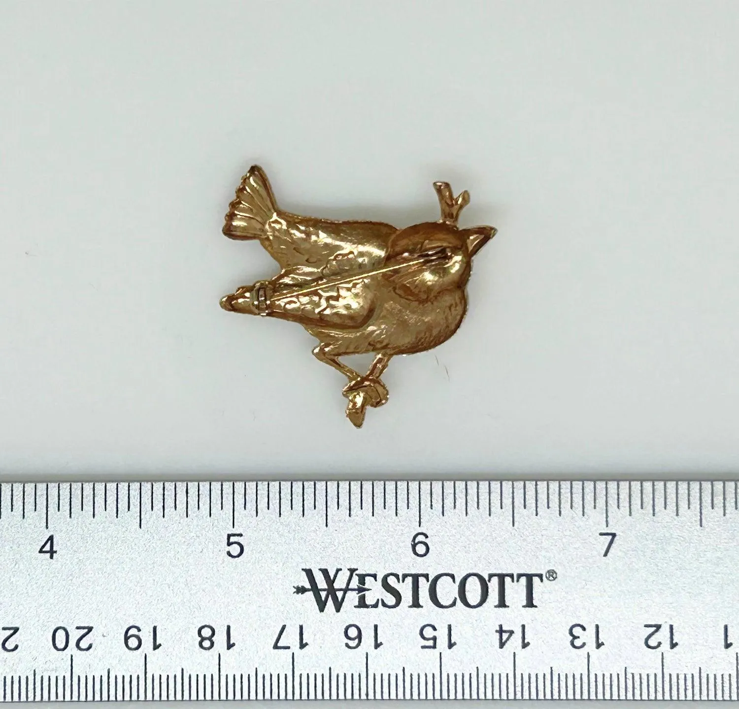 Adorable Vintage Bird on a Branch Brooch