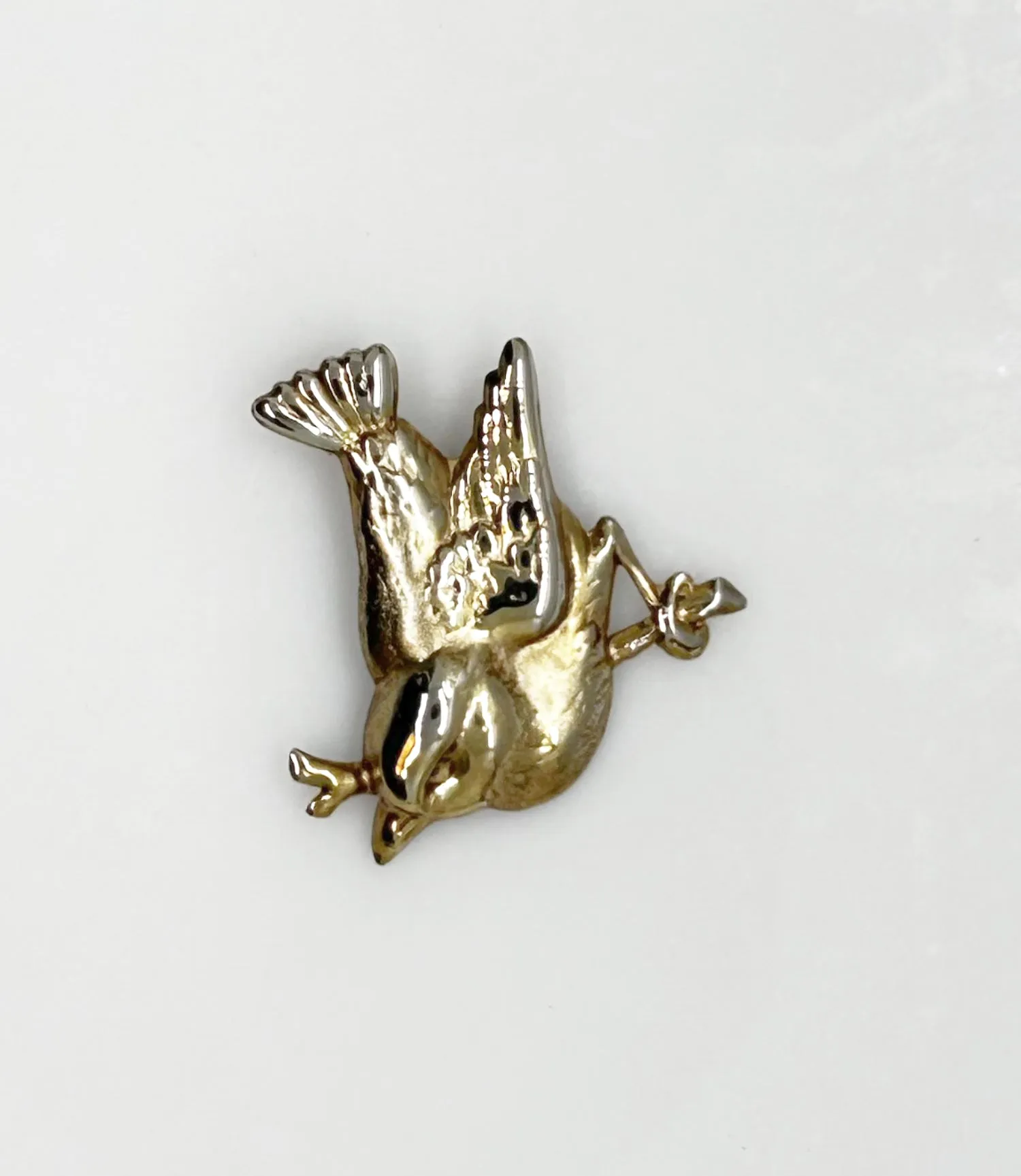 Adorable Vintage Bird on a Branch Brooch