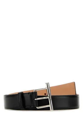 Alexander Mcqueen Black Leather Belt