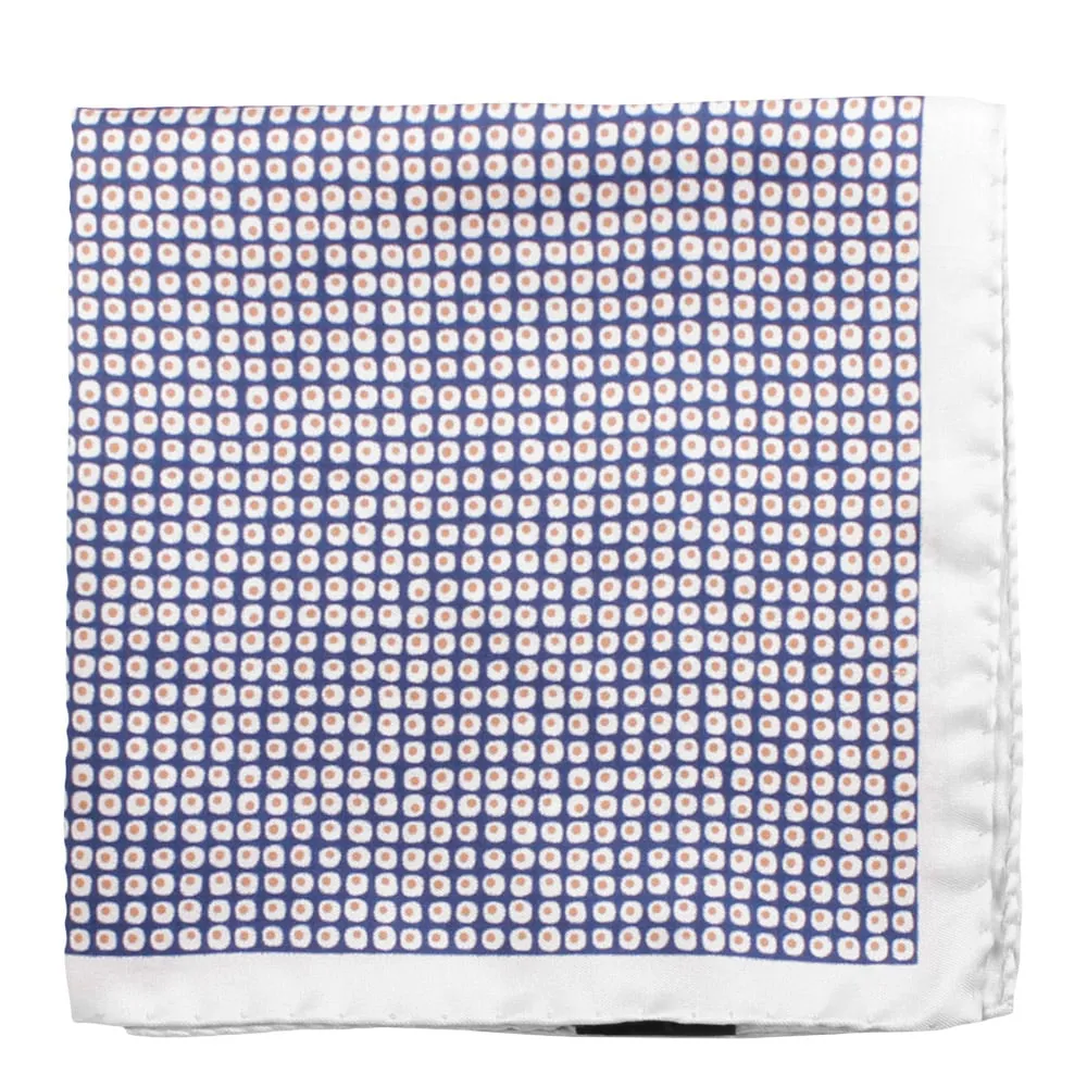 AMANDA CHRISTENSEN White Pocket Square With Geometric Pattern | Menswear Online