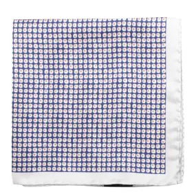 AMANDA CHRISTENSEN White Pocket Square With Geometric Pattern | Menswear Online