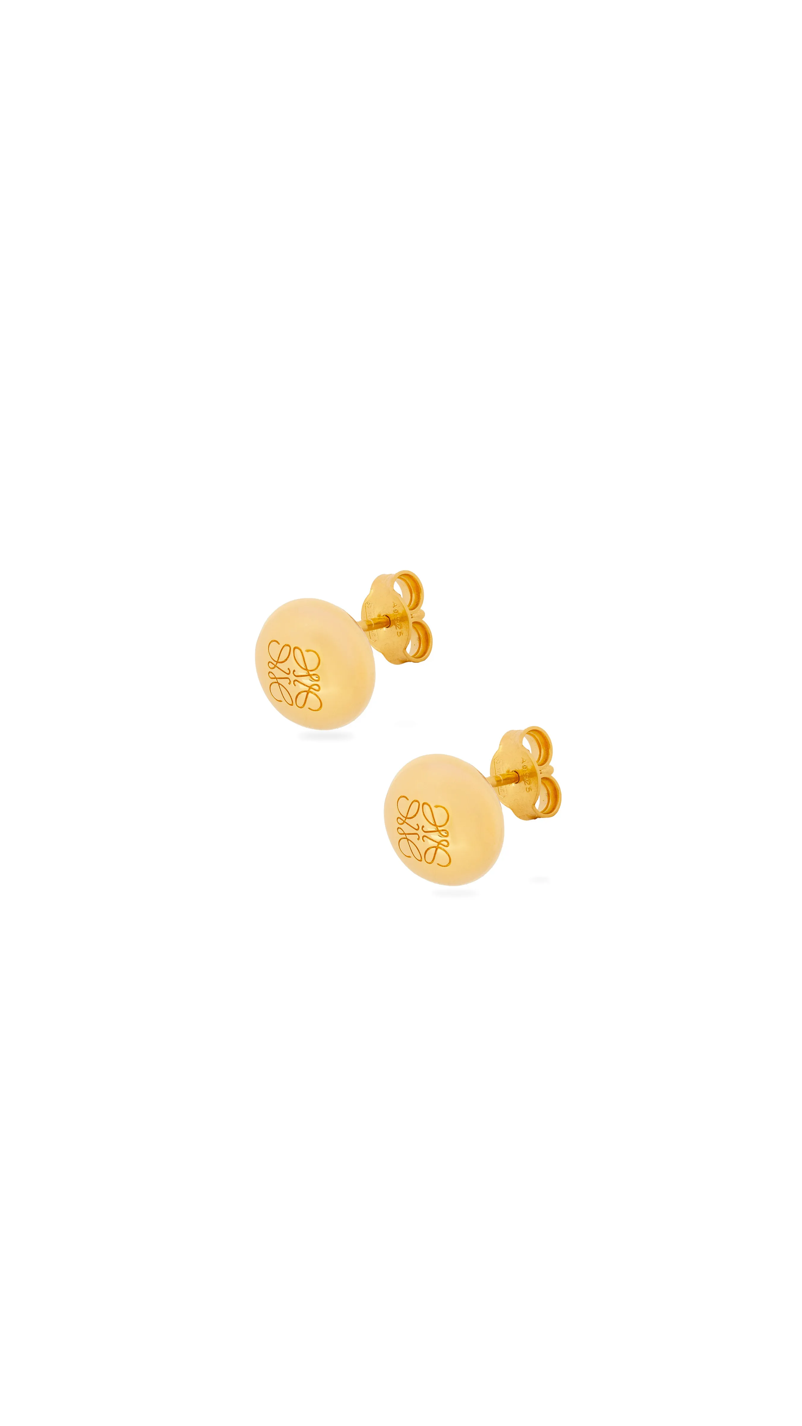 Anagram Pebble Stud Earrings - Gold