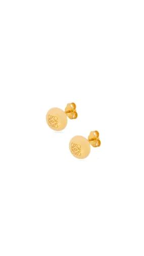 Anagram Pebble Stud Earrings - Gold