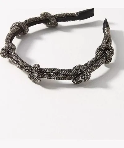 Anthropologie Rhinestone Knots Headband