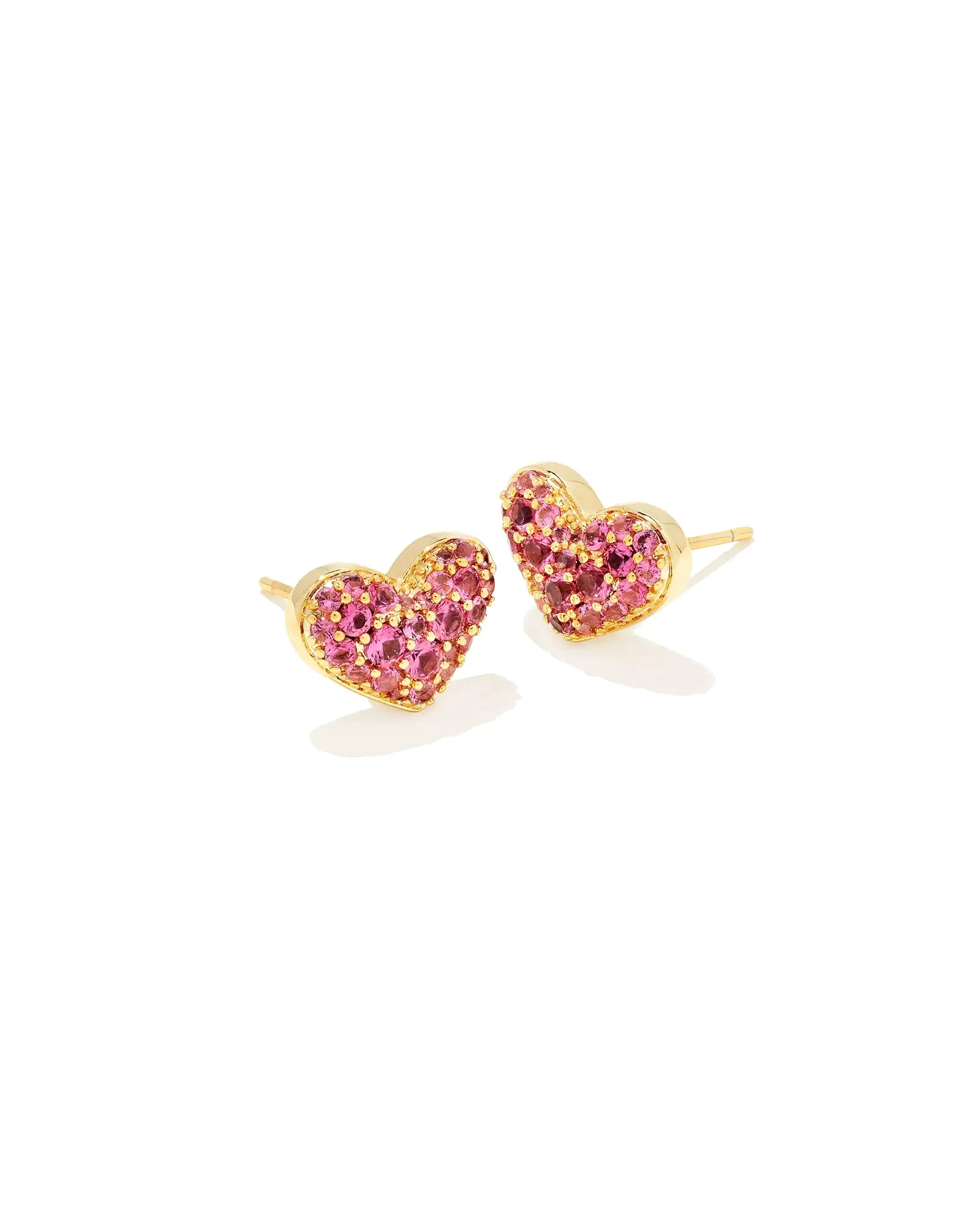 Ari Pave Crystal Heart Earrings