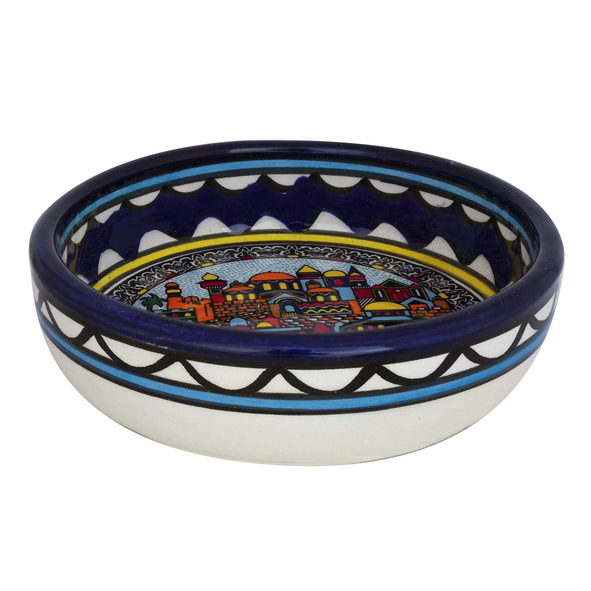 Armenian Ceramic Decorative Ashtray Jerusalem (3.94x1.18 inch)