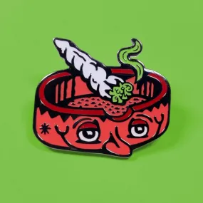 Ashtray Head Enamel Pin