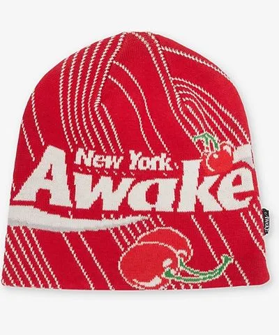 Awake NY x Coca Cola Skully brand-intarsia knitted beanie hat