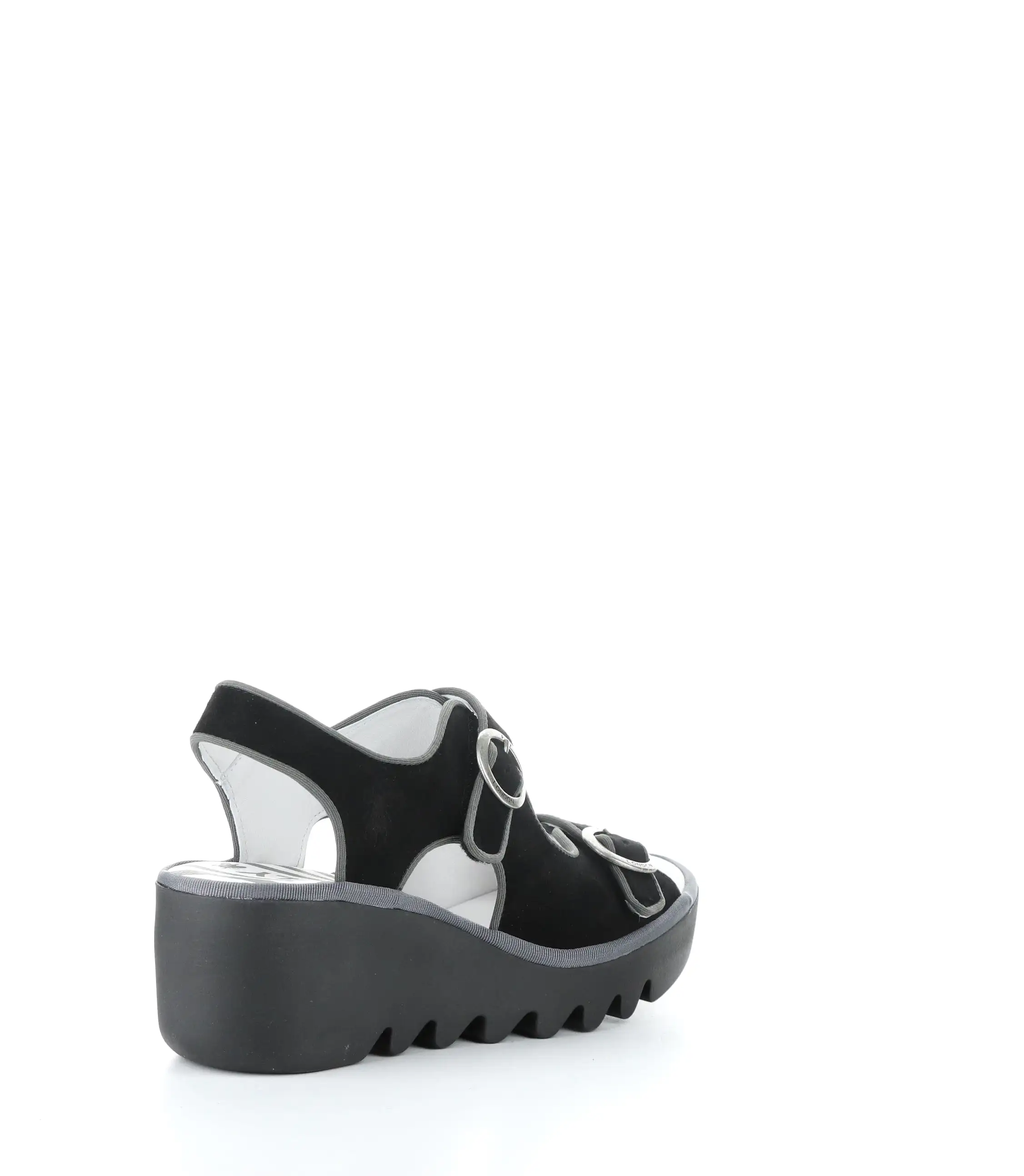 BARA355FLY BLACK SUEDE Wedge Sandals