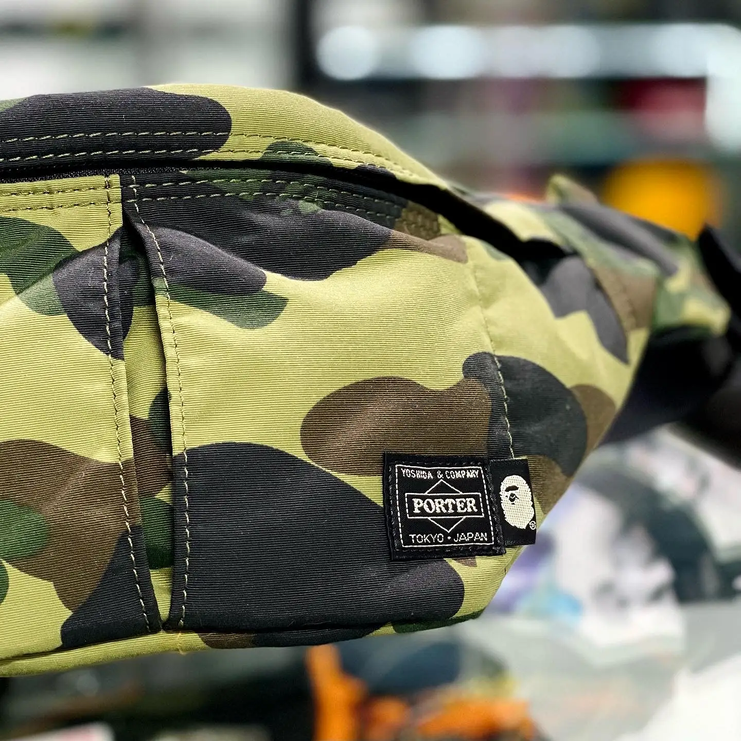 Bathing Ape X Porter Yoshida Japan Waist Bag Camo