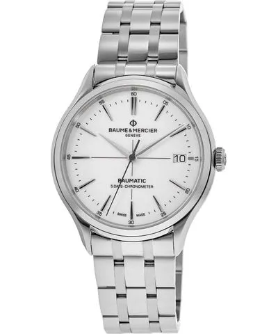 Baume & Mercier Clifton Automatic White Dial Steel Men's Watch 10505