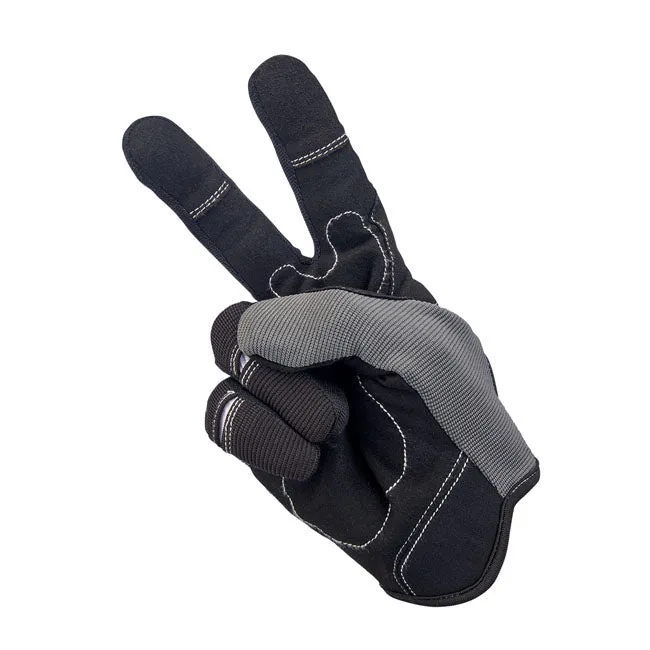 BILTWELL MOTO GLOVES GREY/BLACK