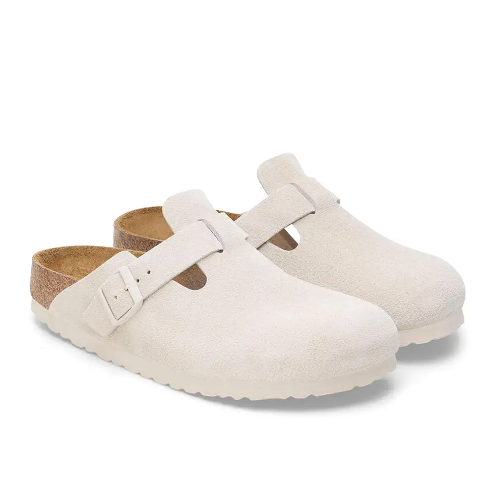 Birkenstock Boston Suede Antique White