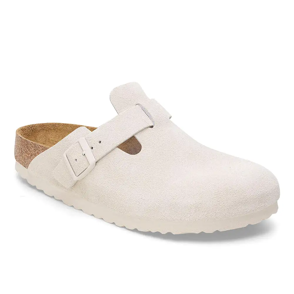 Birkenstock Boston Suede Antique White