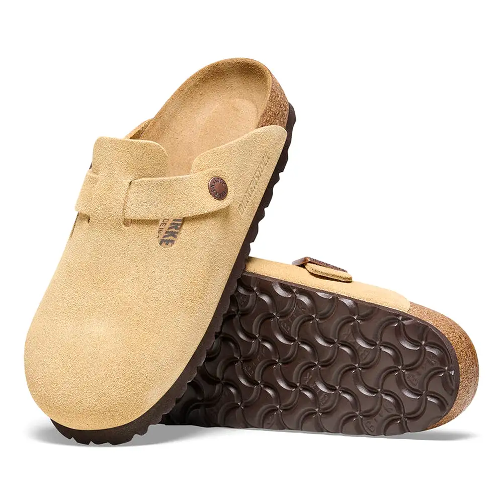 Birkenstock Boston Suede Latte Cream