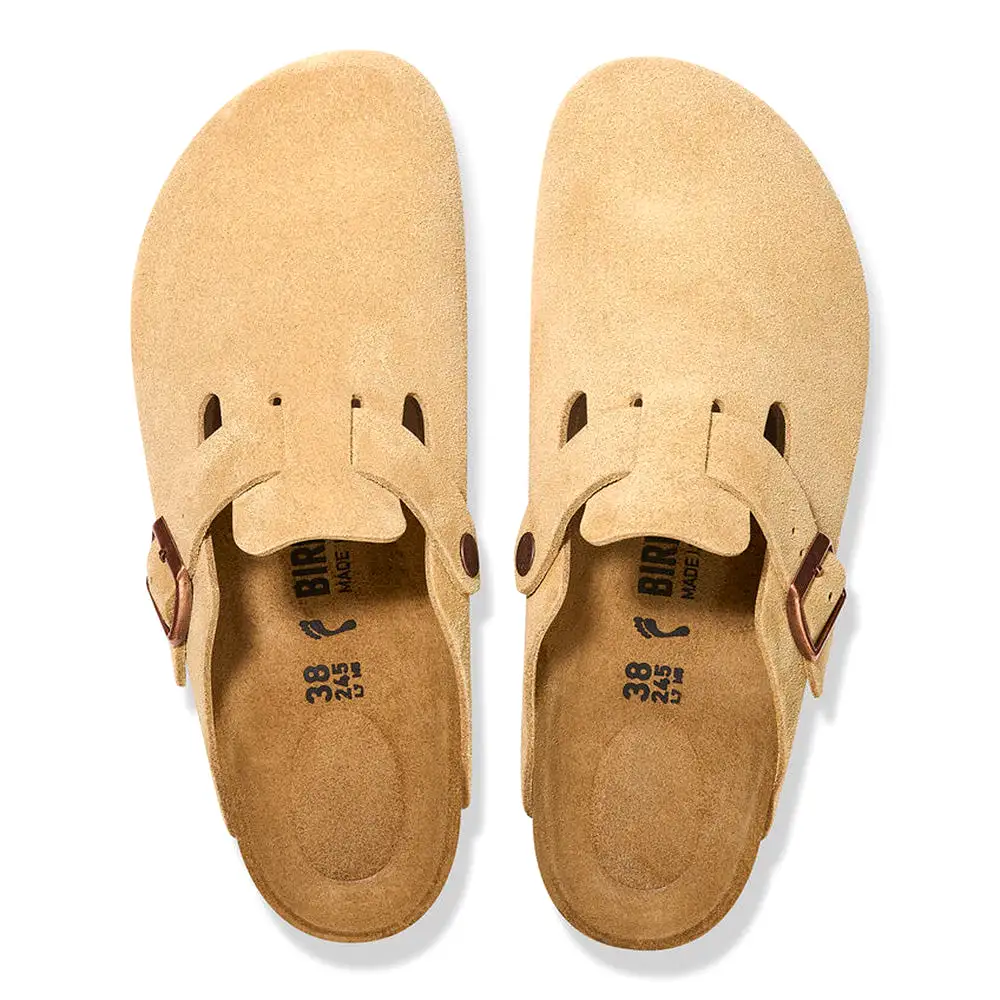 Birkenstock Boston Suede Latte Cream