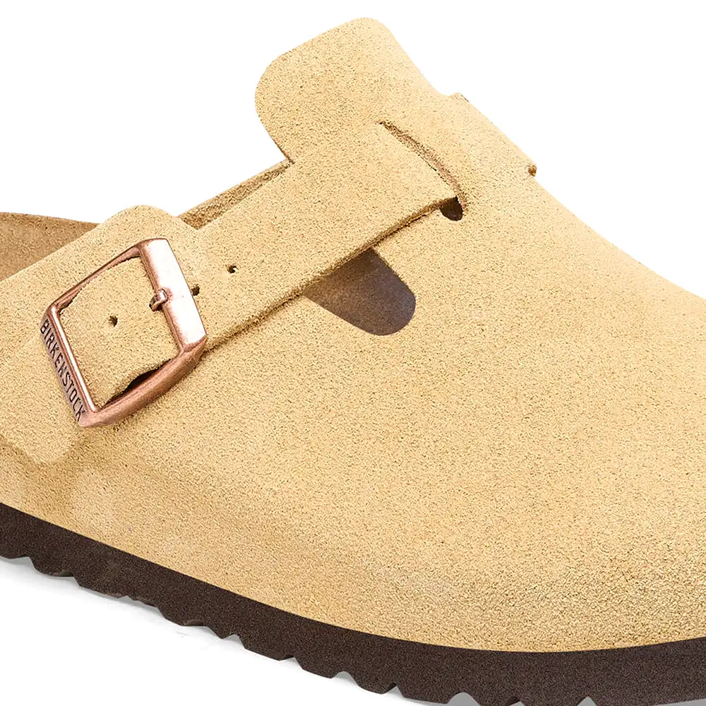 Birkenstock Boston Suede Latte Cream