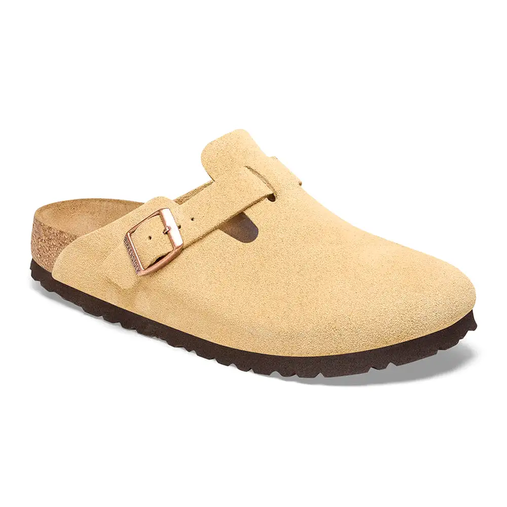 Birkenstock Boston Suede Latte Cream