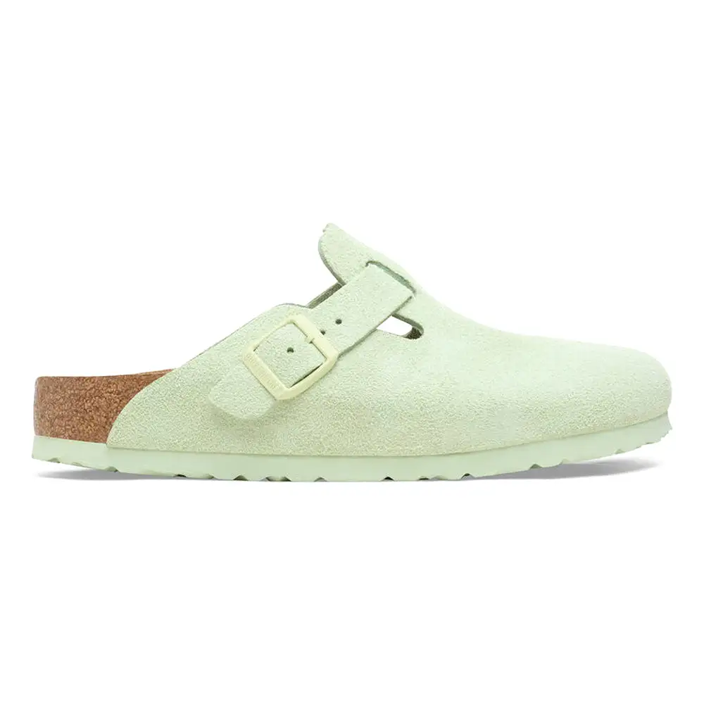 Birkenstock Women's Boston Faded Lime - Narrow