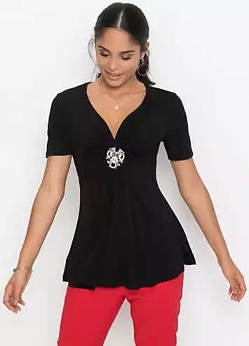 bonprix bonprix Heart Brooch Tunic | Kaleidoscope