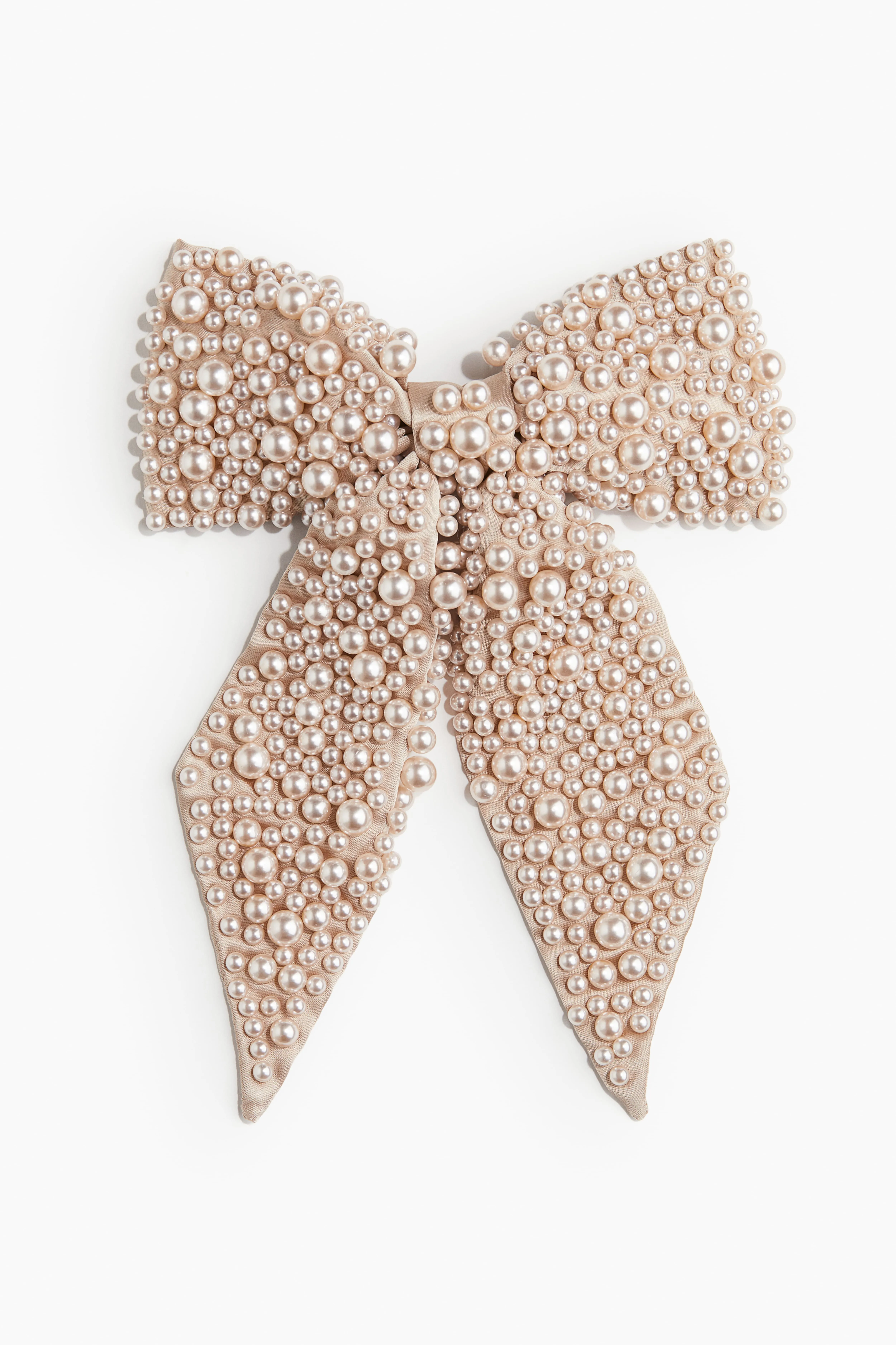 Bow-decorated hair clip - Beige - Ladies | H&M GB