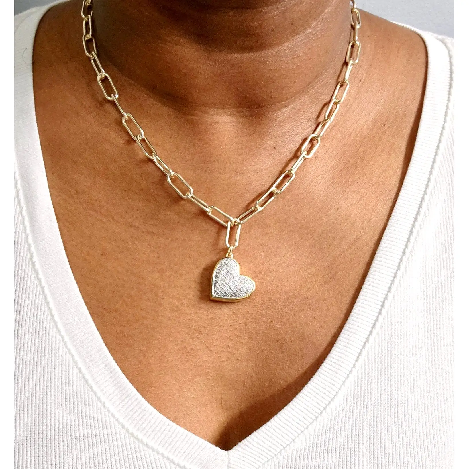 Bria Heart Diamond Necklace