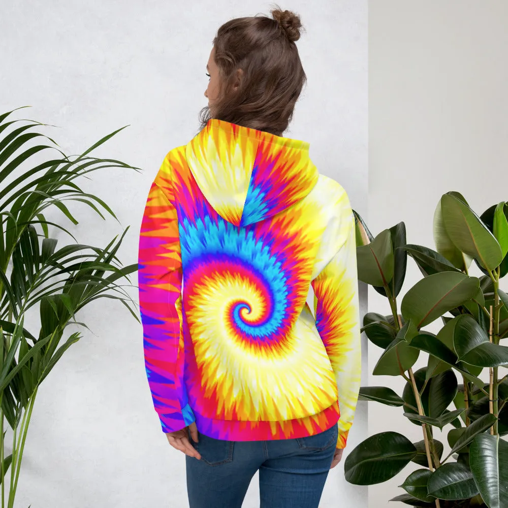 Bright Tie Dye Swirl Unisex Hoodie