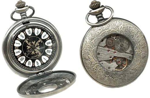 Bronze Filigree Pocket Watch