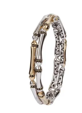 Canias Collection 2 Small Row Hinged Bracelet by John Medeiros