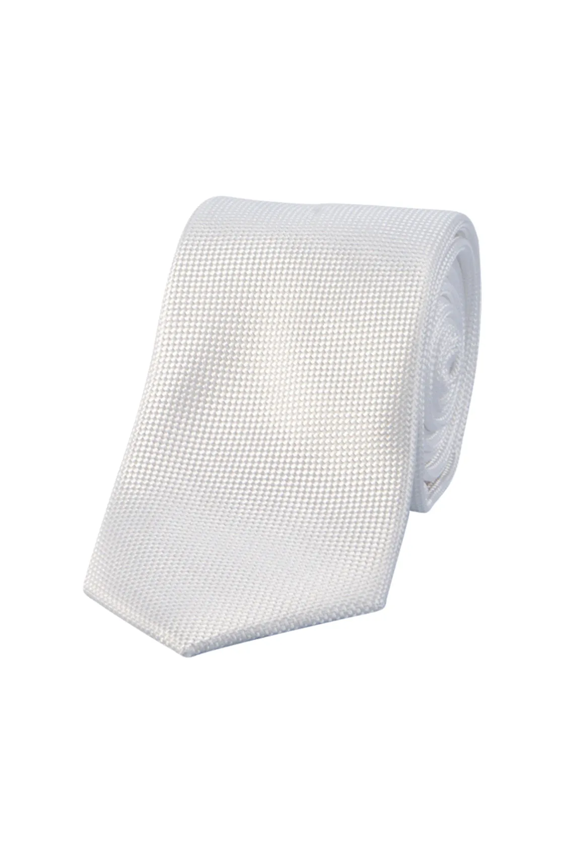 Carlo Visconti White Self Pattern Tie