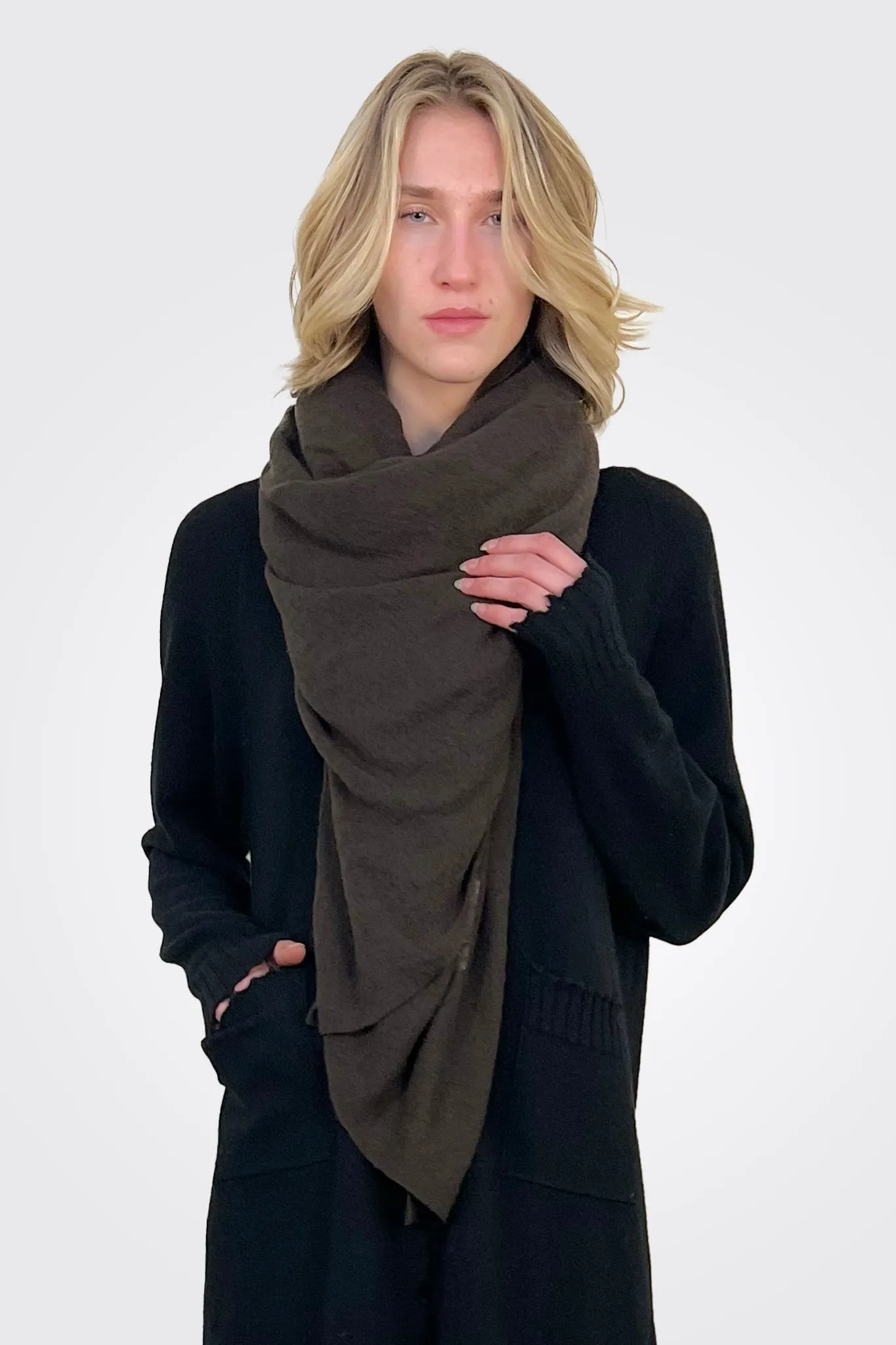 Cashmere Scarf  - Brown