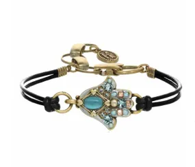 Cats Eye Small Hamsa on Chord Bracelet