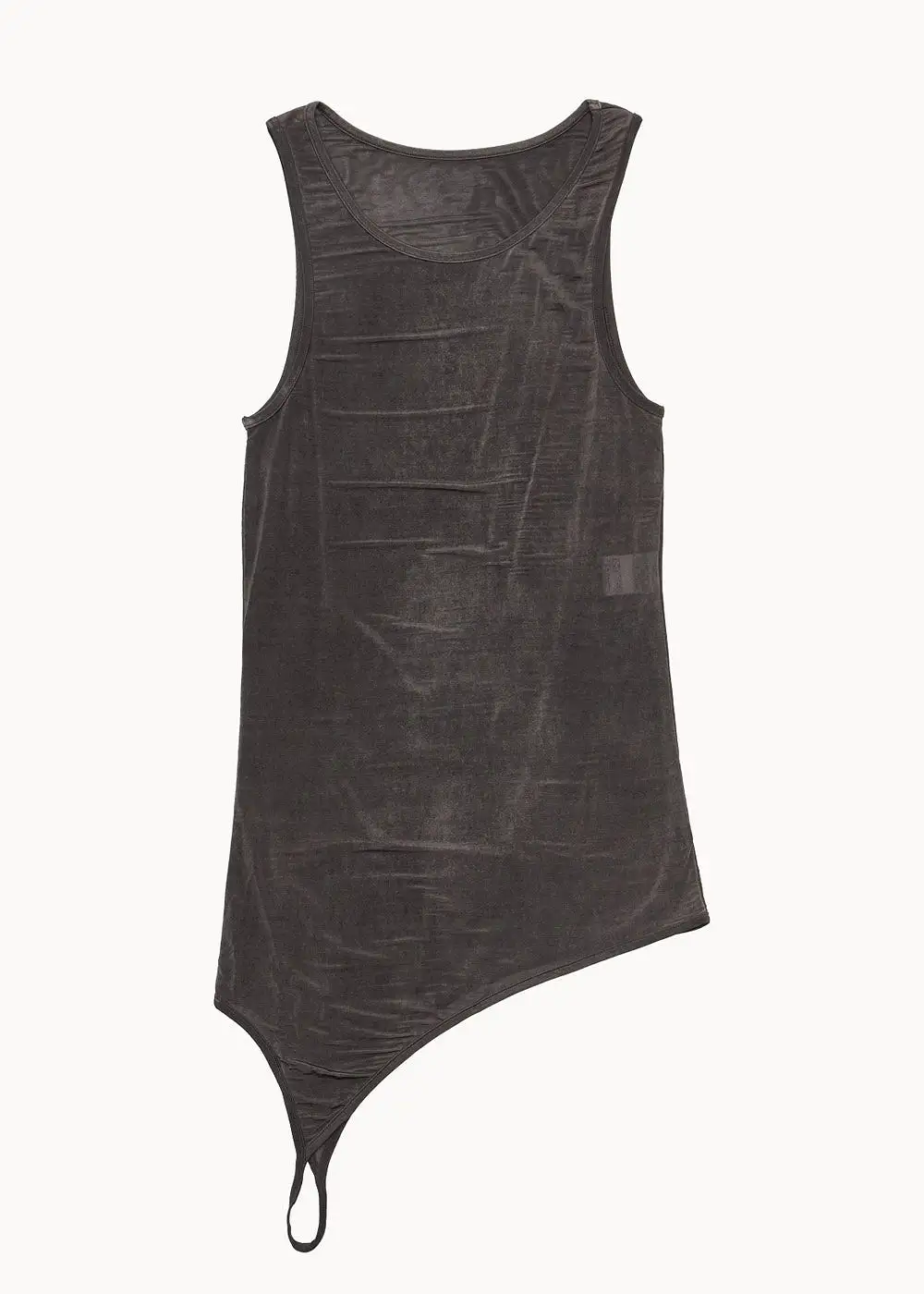 Charcoal Three Straps Sleeveless Top